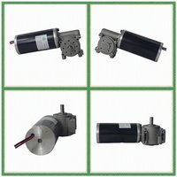 Moteur à engrenages à aimant permanent brossé 63WJS 12V/24V/48V DC 100W à couple élevé avec montage à bride pour appareils électroménagers, volets roulants et bateaux