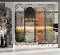 Paravent d'intérieur Decomonkey Fleurs 225x171 cm, 5 panneaux pliables, autoportant, style espagnol