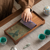 Plateau en bois, plusieurs styles, support à théière en bois massif, plateau à thé simple pour hôtel, support à théière monocouche, rectangulaire, usage domestique