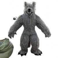 Costume gonflable unisexe professionnel taille XL, costume de loup roi, anime, peluche personnalisée, mascotte pour les fêtes du Nouvel An et d'Halloween