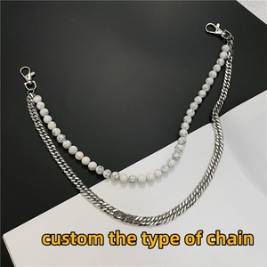 Collier à breloques en chaîne à maillons plaqué or unisexe de haute qualité avec logo personnalisé, en acier inoxydable, cadeau tendance, bijoux XR - Product Image 3