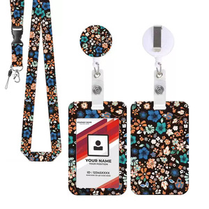 TEMU Meilleures ventes : Porte-clés de montagne anti-perte avec cordon, système de fixation rapide à clip époxy noir et bleu, motif floral miniature, avec attache en spirale - Product Image 1