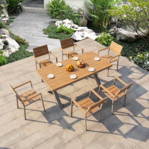 Ensemble de <span class=keywords><strong>table</strong></span> et chaises de jardin en aluminium moderne, meubles populaires pour patio, hôtel, villa, <span class=keywords><strong>table</strong></span> et chaises d'extérieur - Product Image 2