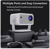 Projecteur portable L018 300 lumens ANSI, Wi-Fi double bande 6, mise au point automatique, projecteur pour jeux, résolution 1080p