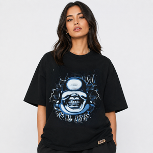 T-shirt unisexe à manches courtes avec imprimé graphique de lettres, col rond, décontracté, pour l'été, en tricot doux et respirant, pour un usage quotidien et streetwear US - Product Image 5