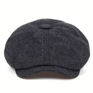 Gorras Newsboy al por Mayor con Patrón de Espiga en Varios Colores, 8 Paneles, Boinas para Hombre Otoño Invierno - Product Image 3