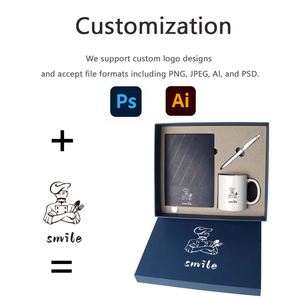 Custom Logo Corporate Souvenir Kit Luxury Handmade Kit <b>Notebook</b> Ceramic Mug Pen Coffee Mug Gift <b>Set</b> Business Gift Box <b>Set</b> - Product Image 4