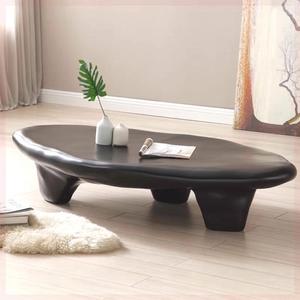 Table basse de salon bon marché en gros Table basse minimaliste noire galet - Product Image 2