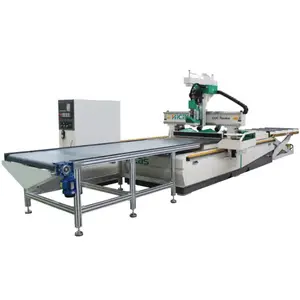 Ligne de production de meubles de panneau Fengkai Machine de gravure d'imbrication automatique en bois 1325 routeur CNC