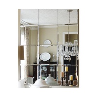 Carreaux de miroir en verre argenté Art Déco de luxe pour la décoration murale de salle de bain, normes européennes, tailles personnalisables, marque SINOY