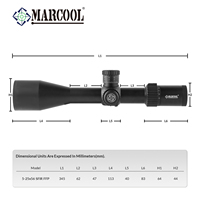 Lunette de chasse Marcool 5-25x56 en alliage d'aluminium, tube de 34 mm, réticule éclairé sur le premier plan focal, étanche, durable, fiable, avec verrouillage à zéro