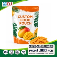 Sachet de fruits personnalisé PPWR avec logo, pour tranches de mangue séchées et friandises fruitées moelleuses, emballage en vrac prêt à la vente pour collations saines