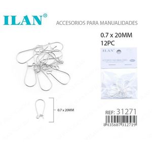 Ganci per Orecchini Ilan 0.7x20mm Argento Accessori per Artigianato Componenti per Gioielli - Product Image 3