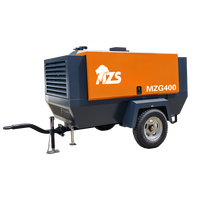 Kompresor Udara Sekrup 110KW 400CFM 12bar Mesin Cummins Berpendingin Udara untuk Pengujian Tekanan Pipa Proyek Pembersihan Pipa