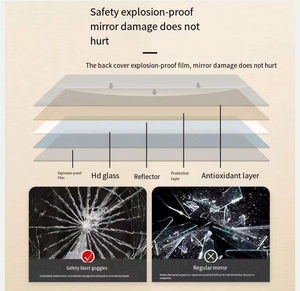 Espejo de pared sin marco LED contemporáneo de tendencia 2025, estilo de diseño moderno personalizado, vidrio hecho directo de fábrica para espejo de sala de estar - Product Image 6