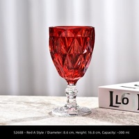 Gobelets en verre taillé diamant style européen créatif rétro 300 ml, sans pied, pour vin et jus, haute qualité, marque Feitswei, vente en gros