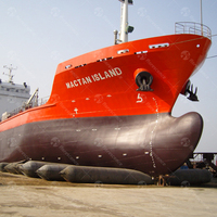 Airbag gonflable marin en caoutchouc ISO 14409 D1,5m L9m haute résistance pour le lancement de navires lourds et le déplacement et le sauvetage de navires