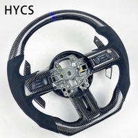Accessoires d'intérieur de voiture Volant en fibre de carbone véritable pour Ford Mustang GT 2015 2016 2017 2018 2019 2020 2021 2022