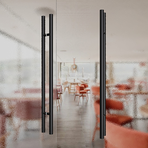 Poignée de <span class=keywords><strong>porte</strong></span> en verre pour entrée de bureau, ronde, carrée, longue, en acier inoxydable, moderne, pour <span class=keywords><strong>porte</strong></span> d'entrée en verre ou en <span class=keywords><strong>bois</strong></span>, grande poignée de <span class=keywords><strong>porte</strong></span> - Product Image 3