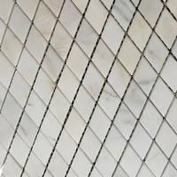 Mosaïque de marbre moderne en forme de losange, finition polie ou brute, pour murs, sols, extérieur et piscines