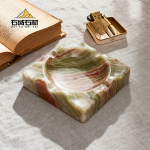 Toptan Tedarik El Yapımı Doğal Taş Mermer Amerikan Tarzı Kare Masaüstü Siyah Zebra Puro Küllükleri Çok Amaçlı Çin Malı - Product Image 1