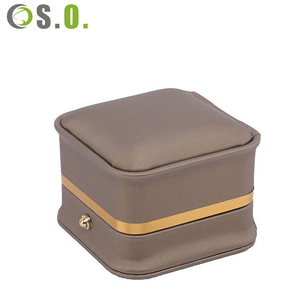 Cajas de Embalaje de Joyería de Cuero PU Premium Personalizadas al por Mayor en Color Marrón para Collares, Pulseras, Anillos, Pendientes, Caja de Joyería - Product Image 1