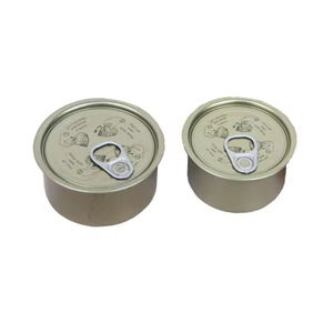 Boîtes rondes scellées en fer blanc <span class=keywords><strong>de</strong></span> 200g avec couvercle à anneau <span class=keywords><strong>de</strong></span> traction pour sauce au bœuf, bonbons et aliments pour bébés - Product Image 1