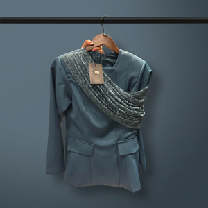 Modern Green Net Gathers Co Ord <b>Set</b> Regular Fit Flowing Gather Detailing Contemporary Summer Waterproof Casual Full Length - Product Image 2