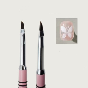Pinceles Profesionales para Decoración <span class=keywords><strong>de</strong></span> Uñas Qianya Triangle, Mango <span class=keywords><strong>de</strong></span> Plástico, Color Personalizado, Diseño <span class=keywords><strong>de</strong></span> Flores y Mariposas, Pincel UV para Dibujar, OEM, <span class=keywords><strong>Tiktok</strong></span> - Product Image 4