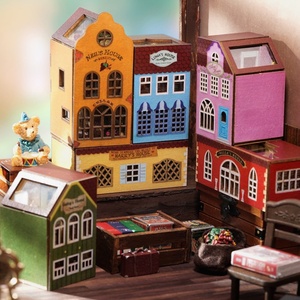 Kit de maison de poupée en bois <span class=keywords><strong>3D</strong></span> certifié CE CPC, modèle miniature de maison de campagne, puzzle en bois, fournisseur unique OEM ODM - Product Image 5
