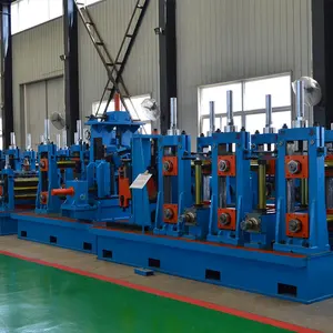 Línea de producción de tubos de acero negro, máquina de fabricación de tubos de acero erw