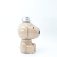 Bouteille en plastique en forme de chien mignon de 500 ml et 700 ml en gros, gobelets d'emballage pour boissons et smoothies en forme de chiot, récipient alimentaire, pot
