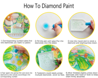 Nuevo Kit de Pintura de Diamantes 5D Ecológico con Diseño de Elefante y Mariposa, Acrílico, Perforaciones Redondas Completas, para Niños y Adultos