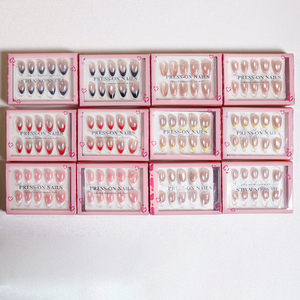 เล็บปลอมแบบกดติดลายตาแมวฝรั่งเศส 24 ชิ้น พร้อมกล่องบรรจุภัณฑ์ - Product Image 1