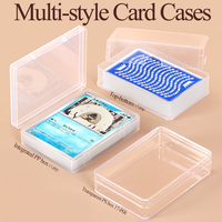 Boîte de rangement en acrylique WEISHENG en vrac, étui transparent pour cartes à jouer, conteneur en plastique pour cartes UNO, boîte de rangement pour cartes de poker