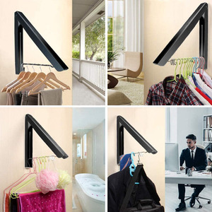 Folding Collapsible <strong>Wall</strong> Mounted <strong>Coat</strong> <strong>Rack</strong> Hanger Clothes Storage Drying <strong>Rack</strong> - Product Image 6
