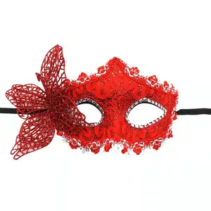 Masque de fête demi-visage de princesse pour Halloween, en dentelle, en cuir, Plus papillon, fournitures de fête pour enfants et adultes, masque d'halloween