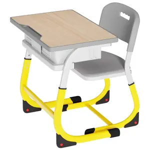 طقم طاولة كرسي مدرسي فردي للطالب بتصميم عصري بسعر رخيص أثاث فئة دراسية أساسية