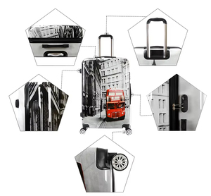 <span class=keywords><strong>Valigia</strong></span> da <span class=keywords><strong>Viaggio</strong></span> per Donna in Materiale ABS PC di Alta Qualità, Varie Stampe, <span class=keywords><strong>Grande</strong></span> Spinner alla Moda con Serratura a Combinazione - Product Image 6