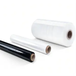 Film regang plastik pembungkus palet mikron bening 500 Mm 20 harga rendah untuk mesin/pengemasan furnitur