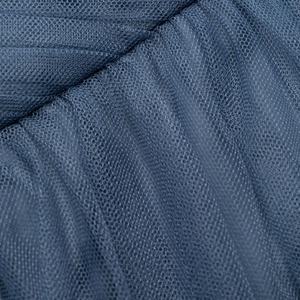 Robe élégante en tulle pour femmes, épaules dénudées, couleur personnalisée, détail ceinture, robe longue pour femmes - Product Image 6