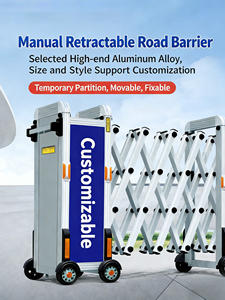 Controllo della folla retrattile blocco stradale cancello recinzione in lega di alluminio fisarmonica recinzione barriera stradale - Product Image 4