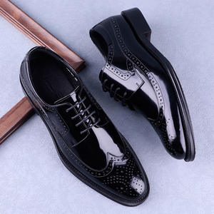 รองเท้าหนังวัวแท้แบบ Brogue พร้อมพื้นกันลื่นและพื้นรองเท้าด้านในที่นุ่มสบาย รองเท้าทางการสำหรับผู้ชาย - Product Image 4