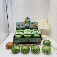 1. Jouet anti-stress souple en TPR à presser, thème Grinch de Noël, avec paillettes, pour enfants, boîte surprise de Noël, cadeau