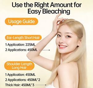 Agent décolorant pour cheveux semi-permanent Landai, décoloration blanc or 9 degrés, teinture de qualité supérieure, ne stimule pas <span class=keywords><strong>le</strong></span> cuir chevelu - Product Image 4