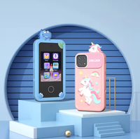 P1plus Mainan Telepon Mini Edukasi Dini untuk Anak Laki-laki Perempuan, Suara Musik, Bahan ABS, Ukuran Layar 2-3 Inci, Telepon Bayi Tidur