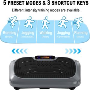 Mesin pengurang lemak getaran, alat kebugaran getaran berdiri rumah tampilan Digital LED - Product Image 3