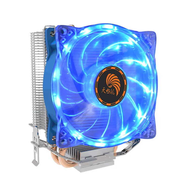 Ultra Silenzioso Heatpipe In Rame Case Del Computer Dissipatore di Calore Con LED Blu