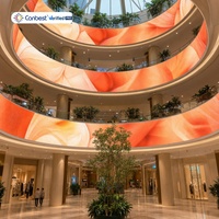 CANBEST FL Flexibler LED-Bildschirm P0.9 P1.2 P1.5 P1.8 P2.5 Gebogene LED-Videowand für Messestände Markenwerbung
