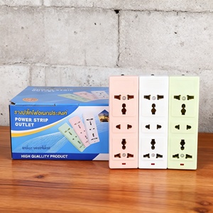 Aulipur 8-hole Tri-color Industrial Plastic Power Strip PCB <strong>Socket</strong> with Indicator Light 2 Outlets 10A Hospital Extension <strong>Socket</strong> - Product Image 1